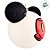 Bola de Natal Roupa Mickey - Branco/Preto/Vermelho - 8cm - 4 unidades - Disney Original - Rizzo - Imagem 5