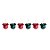 Bola de Natal Mickey - Vermelho/Verde/Branco - 6cm - 6 unidades - Cromus - Rizzo - Imagem 1