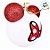Bola de Natal Laço/Sapato Minnie - Vermelho/Branco - 6cm - 6 unidades - Disney Original - Rizzo - Imagem 5