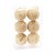 Bolas de Natal Texturizadas - Ouro - 8cm - 6 unidades - Cromus - Rizzo - Imagem 1