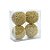Bolas de Natal Crunch - Glitter Ouro - 10cm - 4 unidades - Cromus - Rizzo - Imagem 1