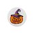 Enfeite Decorativo de Halloween - Fiorata com Aplique Cabeça de Abóbora - 30cm  - 1 unidade - Girotoy - Rizzo - Imagem 2