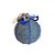 Bola de Natal Decorada - Azul - 10cm - 3 unidades - Rizzo - Imagem 1
