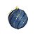 Bola de Natal Decorada - Azul - 10cm - 3 unidades - Rizzo - Imagem 1