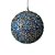 Bola de Natal Decorada - Azul - 12cm - 3 unidades - Rizzo - Imagem 1