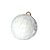 Bola de Natal Decorada Branco - 10cm - 3 unidades - Rizzo - Imagem 1