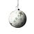 Bola de Natal Decorada - Branca - 10cm - 3 unidades - Rizzo - Imagem 1