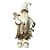 Papai Noel Decorativo Em Pé - Branco/Marrom - 60cm - 1 unidade - Rizzo - Imagem 1
