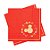Guardanapo de Papel Silhueta Mickey - Vermelho/Ouro - 33cm - 20 unidades - Cromus - Rizzo - Imagem 1