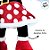 Pelúcia Minnie Noel com Vestido Poá - Vermelho/Branco - 42cm - 1 unidade - Cromus - Rizzo - Imagem 6
