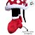 Pelúcia Minnie Noel com Vestido Poá - Vermelho/Branco - 42cm - 1 unidade - Cromus - Rizzo - Imagem 9