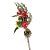 Pick Folhas, Frutas e Pinha Nevado - Verde/Marrom - 30cm   - 1 unidade - Cromus - Rizzo - Imagem 2