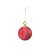 Bola de Natal Veludo - Vermelha - 8 cm - 6 unidades - Cromus  - Rizzo - Imagem 1