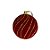 Bola de Natal Decorada - Vermelho/Dourado - 8cm - 3 unidades - Rizzo - Imagem 1