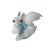 Esquilo Decorativo de Natal - Branco/Azul - 19cm - 1 unidade - Rizzo - Imagem 1