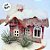 Casinha Nevada Xadrez Vermelho/Verde de Natal - 14cm - 1 unidade - Rizzo - Imagem 3