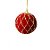 Bola de Natal Decorada - Vermelho/Dourado - 10cm - 3 unidades - Rizzo - Imagem 1