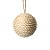 Bola de Natal Decorada - Natural - 7cm - 3 unidades - Rizzo - Imagem 1