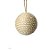 Bola de Natal Decorada - Natural - 10cm - 3 unidades - Rizzo - Imagem 1