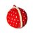 Bola de Natal Decorada - Vermelha - 8cm - 3 unidades - Rizzo - Imagem 1