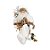 Papai Noel de Natal Decorativo Sentado - Branco/Marrom - 45cm - 1 unidade - Rizzo - Imagem 1