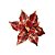 Poinsetia Decorativa de Natal - Vermelho/Xadrez - 34cm - 1 unidade - Rizzo - Imagem 1