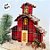 Casinha Decorativa de Natal - Vermelho/Xadrez - 22cm - 1 unidade - Rizzo - Imagem 2