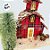 Casinha Decorativa de Natal - Vermelho/Xadrez - 22cm - 1 unidade - Rizzo - Imagem 3