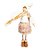 Menina Decorativo Em Pé Jolie de Natal - Rosa/Branco - 53cm - 1 unidade - Rizzo - Imagem 1