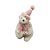Urso Sentado Decorativo de Natal - Branco/Rosa - 16cm - 1 unidade - Rizzo - Imagem 1