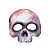 Máscara de Halloween Caveira de Terror - Roxo/Vermelho  - 1 unidade - Cromus - Rizzo - Imagem 1