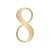 Transfer Para Balão Lettering Dourado - Número Oito - 1 unidade - Cromus - Rizzo - Imagem 1
