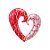Balão de Festa Metalizado 41" 105cm - Coração Vazado - Vermelho e Branco - 1 unidade - Balões São Roque - Rizzo - Imagem 1