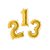 Balão de Festa Metalizado 26" 66cm - Número Ouro - 1 unidade - Grabo - Rizzo - Imagem 1