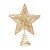 Ponteira de Natal - Estrela Raiada Ouro - 1 unidade - Cromus - Rizzo - Imagem 1