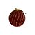 Bola de Natal Decorada - Veludo Vermelho - 9cm - 3 unidades - Rizzo - Imagem 1