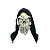 Máscara de Halloween Caveira da Maldição - Preto/Branco - 1 unidade - Cromus - Rizzo - Imagem 1