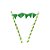Topo de Bolo - Bandeirola Verde e Branco - 20cm - 1 unidade - Miss Embalagens - Rizzo - Imagem 1