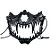 Máscara de Halloween Mandíbula Preta - 1 unidade - Rizzo - Imagem 1