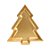 Prato Decorativo de Madeira - Pinheiro - Ouro - 30cm - 1 unidade - Cromus - Rizzo - Imagem 1