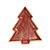 Prato Decorativo de Madeira - Pinheiro - Vermelho/Ouro - 30cm - 1 unidade - Cromus - Rizzo - Imagem 1