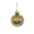 Bola de Natal Decorada - Cristais Dourado - 10cm - 4 unidades - Cromus - Rizzo - Imagem 1