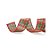 Fita Decorativa de Natal Aramada - Xadrez Vermelha e Verde - 6,3x9,14cm - 1 unidade - Cromus - Rizzo - Imagem 1