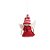 Enfeite de Natal para pendurar - Anjo Vermelho Trança Tecido - 11cm - 1 unidade - Cromus - Rizzo - Imagem 1