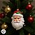 Enfeite de Natal para pendurar - Rosto Papai Noel - 14cm - 1 unidade - Cromus  - Rizzo - Imagem 4