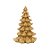 Enfeite de Natal - Pinheiro Decorativo Dourado - 21 cm - 1 unidade - Cromus - Rizzo - Imagem 1