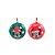 Bola de Natal Decorada - Mickey e Minnie - 10cm - 2 unidades - Cromus - Rizzo - Imagem 1