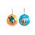 Bola de Natal Decorada - Pato Donald e Daisy - 10cm - 2 unidades - Cromus - Rizzo - Imagem 1
