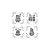 Kit Mini Stencil 1 Natal - 7x7cm - 4 unidades - BlueStar - Rizzo - Imagem 1