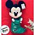Bota Mickey de Natal para Pendurar - Verde, Vermelho, Preto, Bege  - 46cm - 1 unidade - Cromus  - Rizzo - Imagem 2